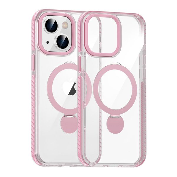iPhone 15 Skal Ringstativ MagSafe Rosa