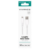 Vivanco Kabel Longlife Braided USB-A/Lightning 2.5m Vit