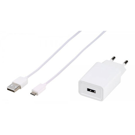 Vivanco Laddare med Kabel Adaptive Fast Charger Set USB-C 15W 1m Vit