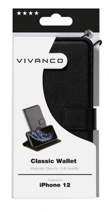 Vivanco iPhone 12 Mini Fodral Classic Wallet Svart