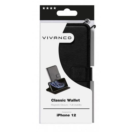 Vivanco iPhone 12 Mini Fodral Classic Wallet Svart