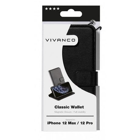 Vivanco iPhone 12/iPhone 12 Pro Fodral Classic Wallet Svart