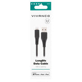 Vivanco Kabel Longlife Braided USB-A/Lightning 0.5m Svart