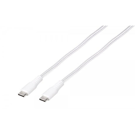 Vivanco Kabel Longlife Braided USB-C/USB-C 0.5m Vit