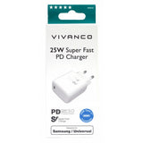 Vivanco Laddare 25W Super Fast PD Charger Vit