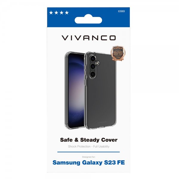 Vivanco Samsung Galaxy S23 FE Skal Safe & Steady Transparent