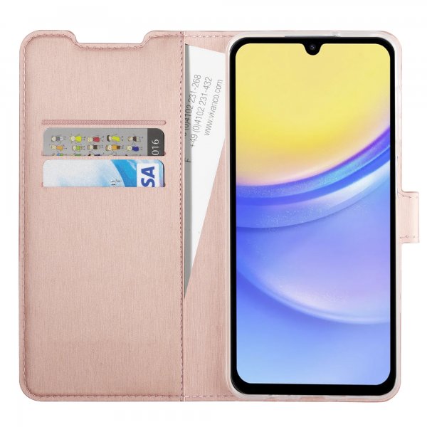 Vivanco Samsung Galaxy A55 Fodral Classic Wallet Roseguld