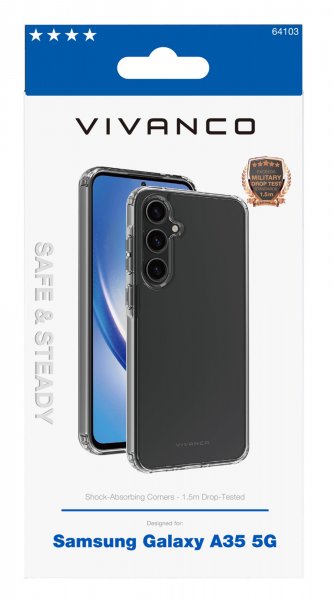 Vivanco Samsung Galaxy A35 Skal Safe & Steady Transparent