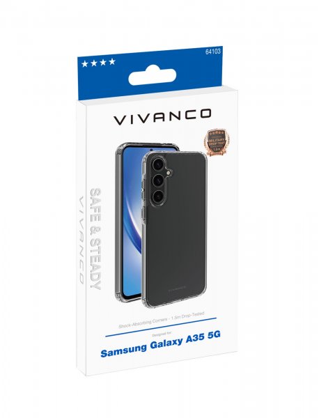 Vivanco Samsung Galaxy A35 Skal Safe & Steady Transparent