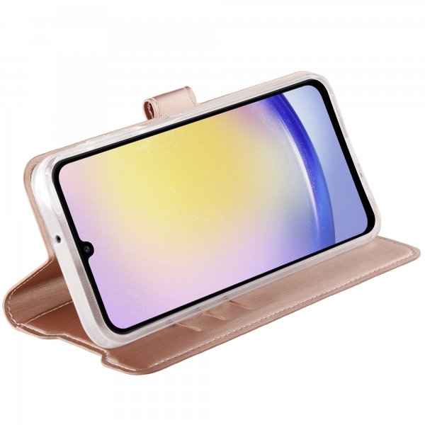 Vivanco Samsung Galaxy A35 Fodral Classic Wallet Roseguld