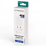 Vivanco Laddare med USB-C Kabel 20W Super Fast Charger Set