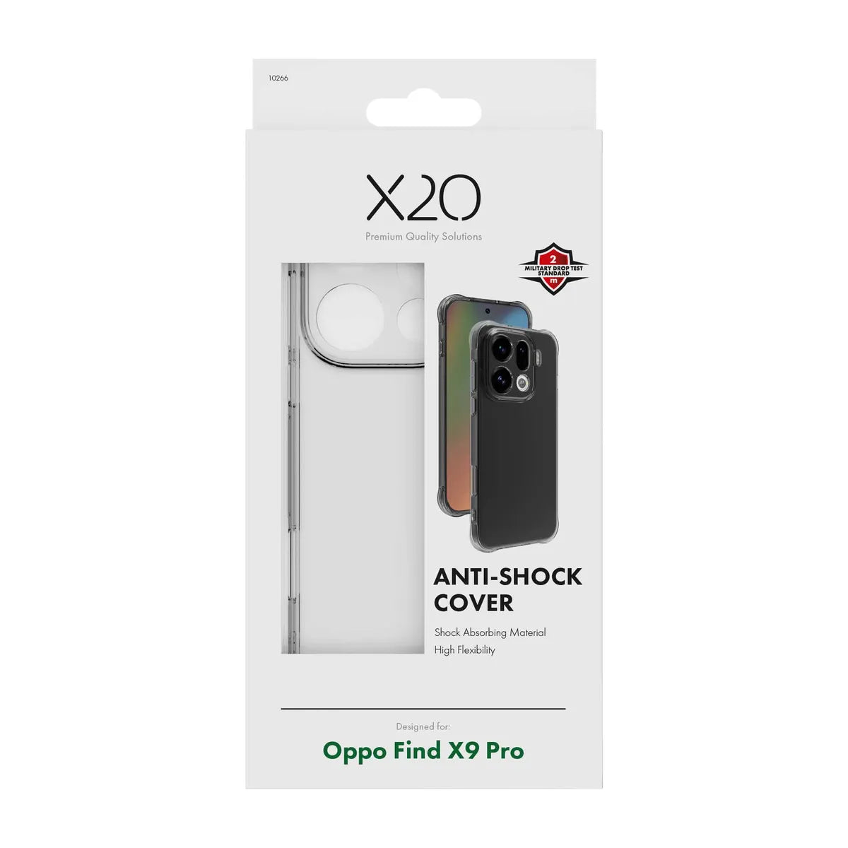 X2O Oppo Find X9 Pro Skal Anti-Shock Transparent