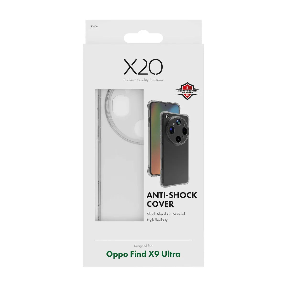 X2O Oppo Find X9 Ultra Skal Anti-Shock Transparent