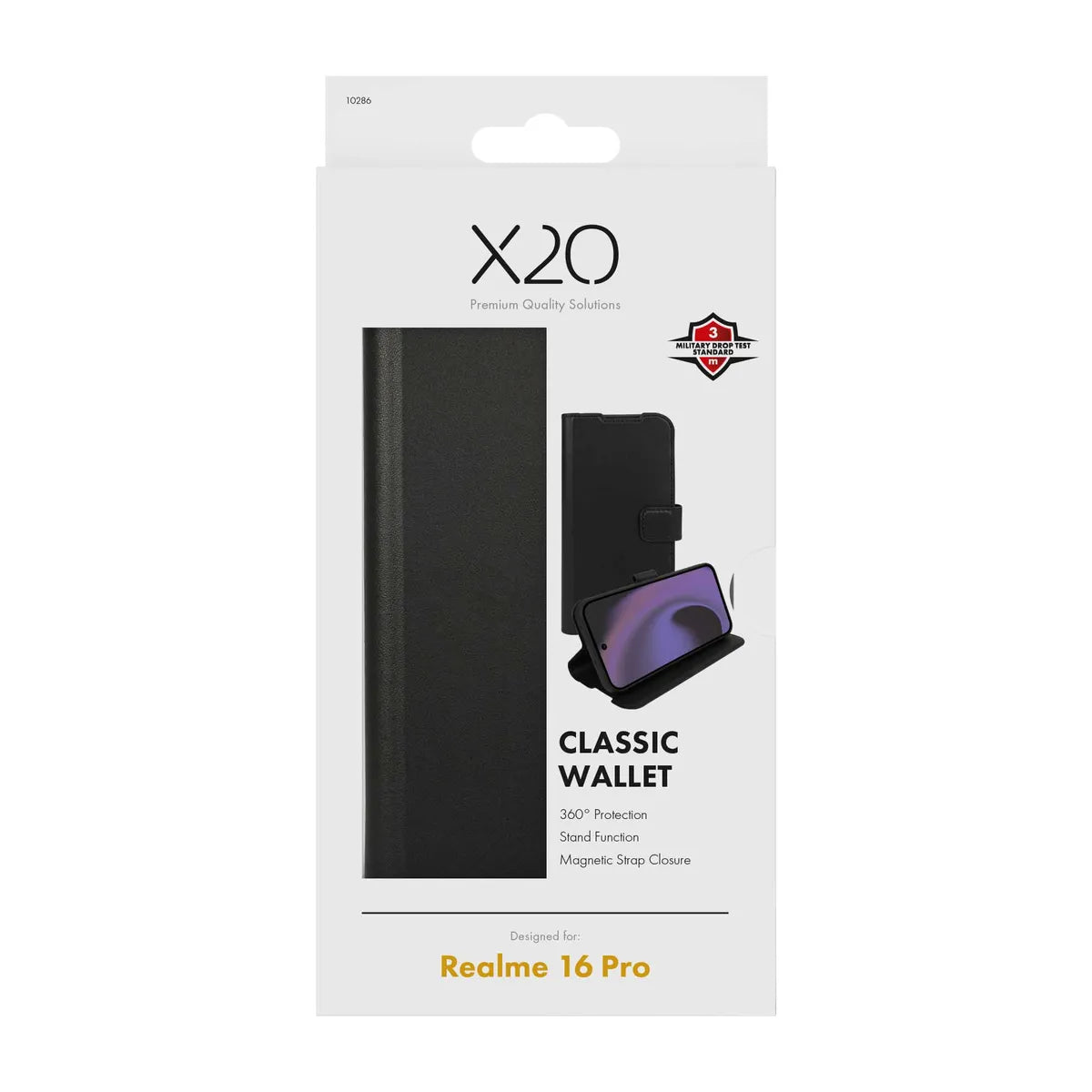 X2O Realme 16 Pro Fodral Classic Wallet Svart