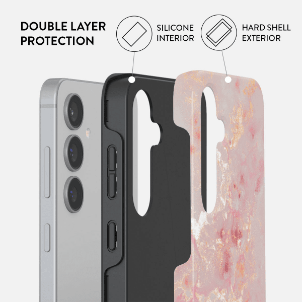Burga Samsung Galaxy S24 Skal Tough Golden Coral