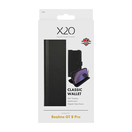 X2O Realme GT 8 Pro Fodral Classic Wallet Svart