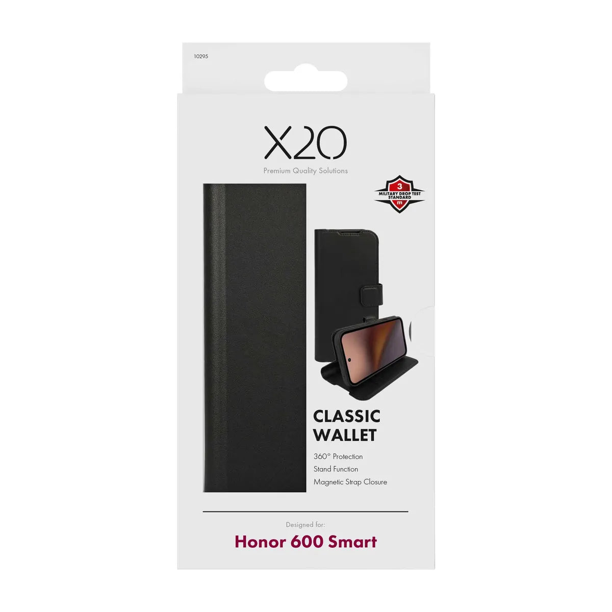 X2O Honor 600 Smart Fodral Classic Wallet Svart