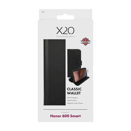 X2O Honor 600 Smart Fodral Classic Wallet Svart