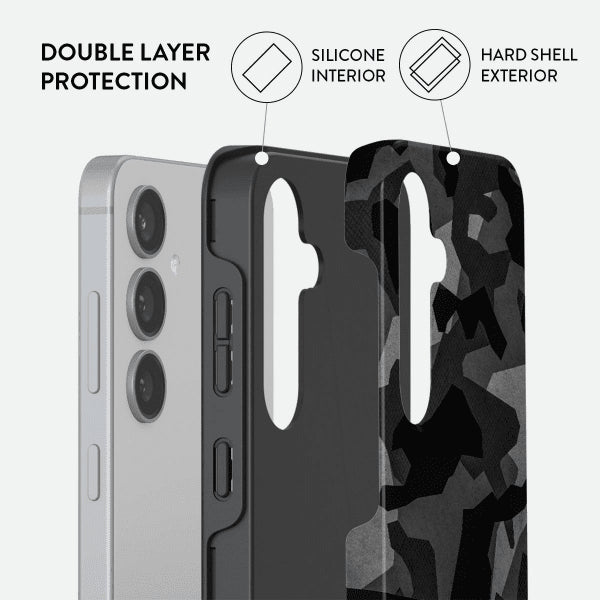 Burga Samsung Galaxy S24 FE Skal Tough Night Black Camo