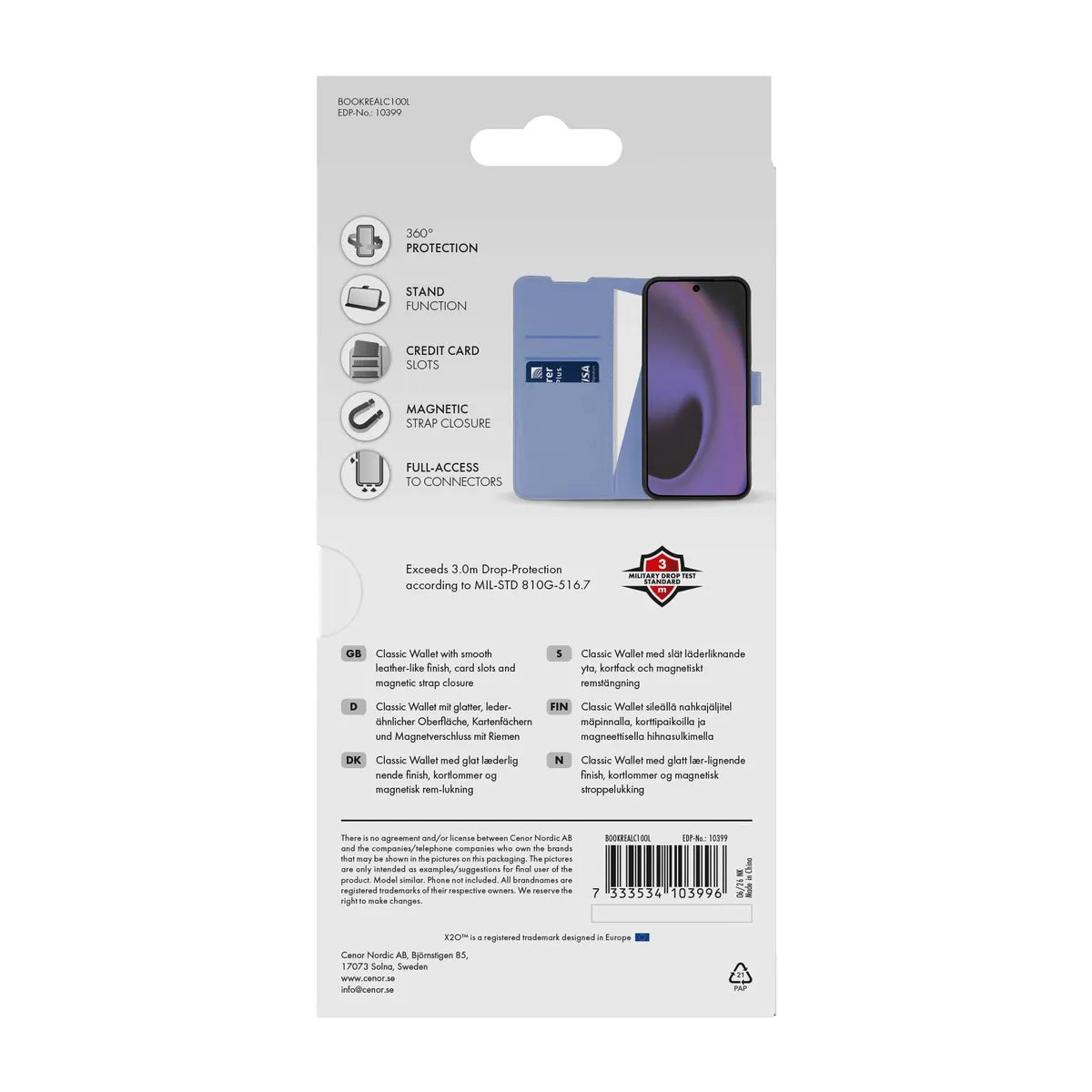 X2O Realme C100 Fodral Classic Wallet Lila