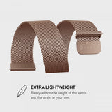 Burga Samsung Galaxy Watch 20mm Armband Metal Mesh Roseguld