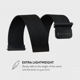 Burga Samsung Galaxy Watch 22mm Armband Metal Mesh Svart