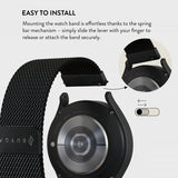 Burga Samsung Galaxy Watch 20mm Armband Metal Mesh Svart