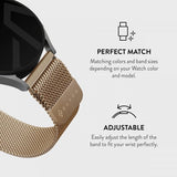Burga Samsung Galaxy Watch 20mm Armband Metal Mesh Guld