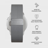 Burga Samsung Galaxy Watch 22mm Armband Metal Mesh Silver