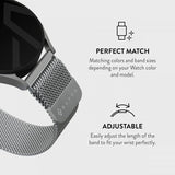 Burga Samsung Galaxy Watch 22mm Armband Metal Mesh Silver