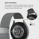Burga Samsung Galaxy Watch 20mm Armband Metal Mesh Silver