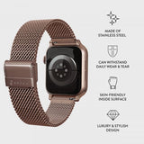 Burga Apple Watch 38/40/41/42mm Armband Mesh Elegance Roseguld