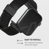 Burga Apple Watch 38/40/41/42mm Armband Mesh Elegance Svart
