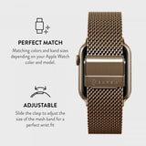 Burga Apple Watch 38/40/41/42mm Armband Mesh Elegance Guld