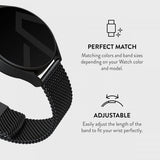 Burga Samsung Galaxy Watch 20mm Armband Mesh Elegance Svart
