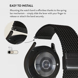 Burga Samsung Galaxy Watch 22mm Armband Mesh Elegance Svart