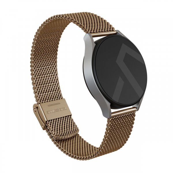 Burga Samsung Galaxy Watch 22mm Armband Mesh Elegance Guld