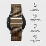 Burga Samsung Galaxy Watch 22mm Armband Mesh Elegance Guld