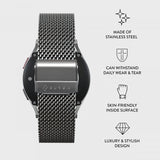Burga Samsung Galaxy Watch 20mm Armband Mesh Elegance Silver