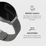 Burga Samsung Galaxy Watch 20mm Armband Mesh Elegance Silver
