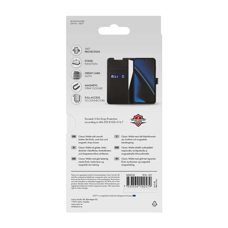 X2O Samsung Galaxy S25 Fodral Classic Wallet Svart
