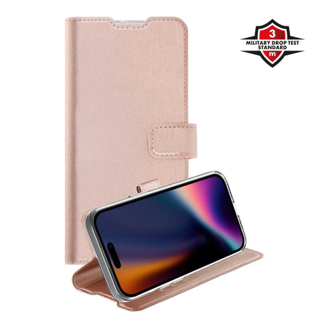 X2O iPhone 13/14/15 Fodral Classic Wallet Roseguld