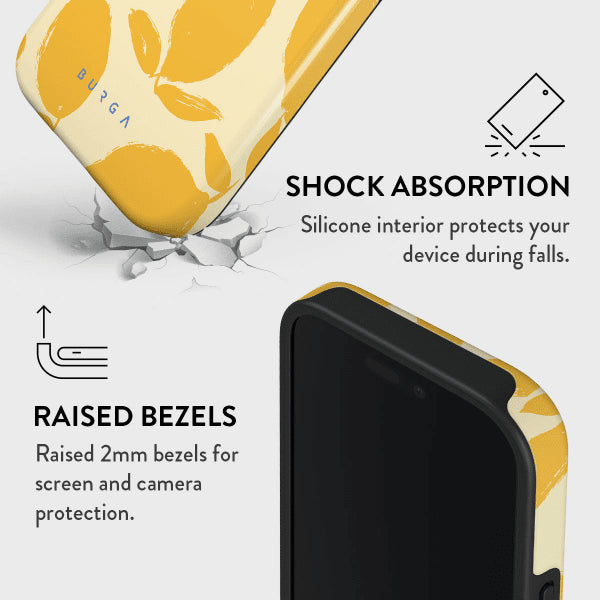 Burga iPhone 15 Pro Skal Tough MagSafe Lemon Tart
