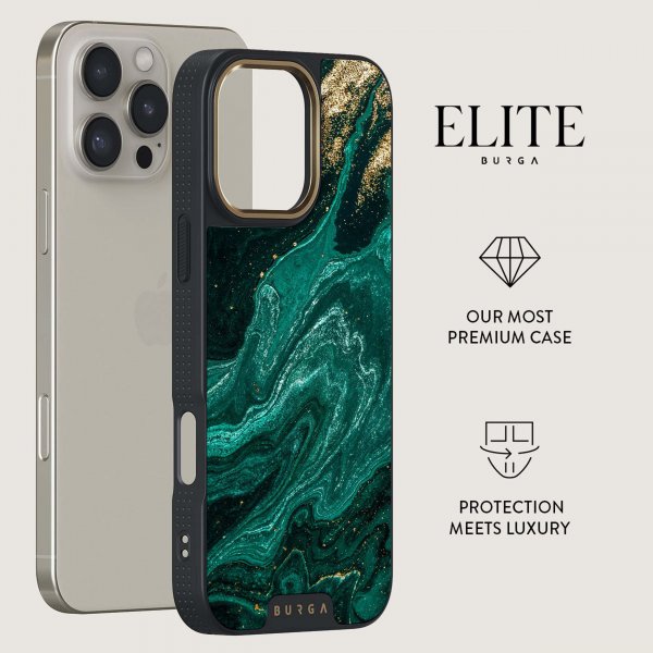 Burga iPhone 15 Skal Elite Dark MagSafe Emerald Pool