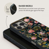 Burga iPhone 15 Pro Skal Elite Dark MagSafe Bloomy Garden