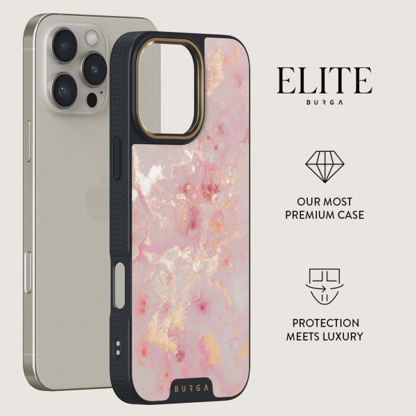 Burga iPhone 15 Plus Skal Elite Dark MagSafe Golden Coral