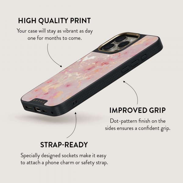 Burga iPhone 16 Skal Elite Dark MagSafe Golden Coral