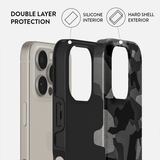 Burga iPhone 15 Pro Skal Tough MagSafe Night Black Camo