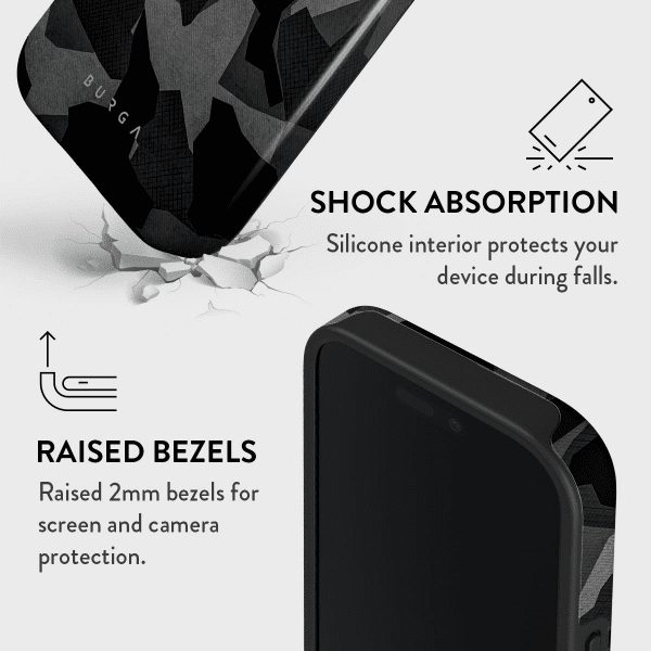 Burga iPhone 15 Pro Skal Tough MagSafe Night Black Camo