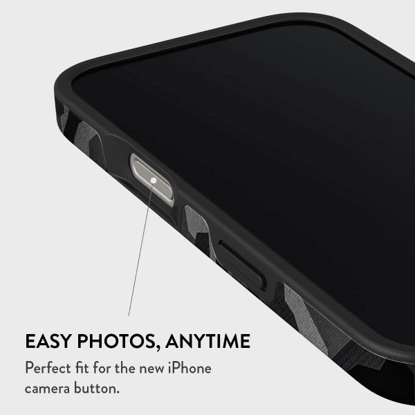 Burga iPhone 15 Skal Tough MagSafe Night Black Camouflage